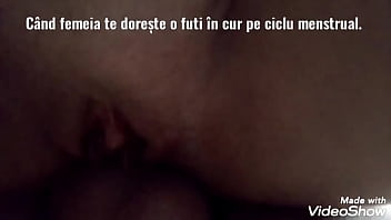 Roumaine baisée dans le cul pendant le cycle